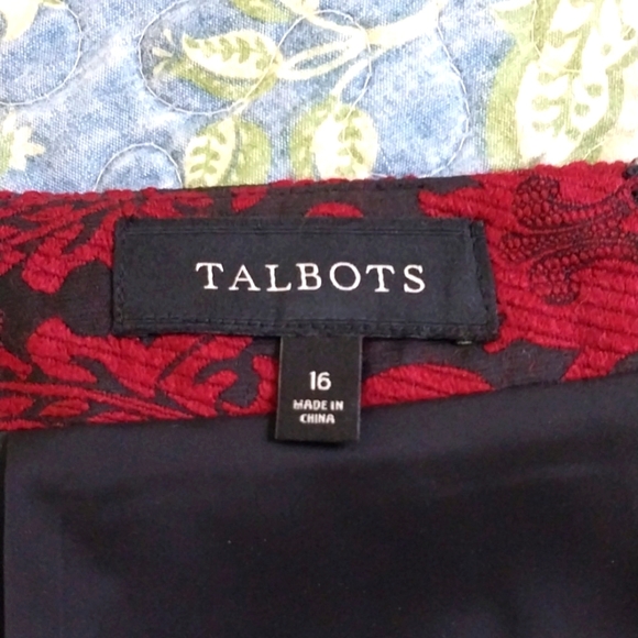 Talbots Skirt Dressy w Velvet Trim at Waist Career Sz 16 - Picture 5 of 5
